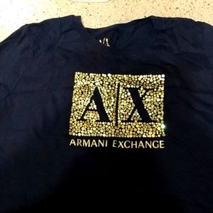 Armani Exhange top navy blue